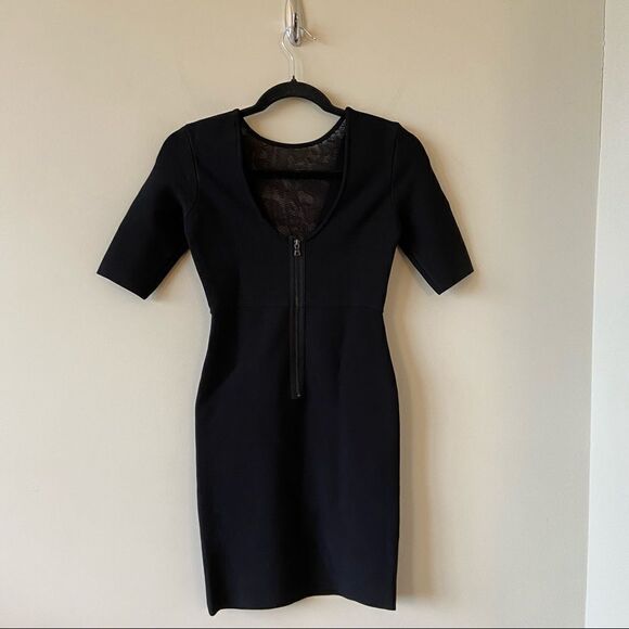 Bcbgmaxazria-jaydan black Bodycon Mini Dress - Picture 3 of 12